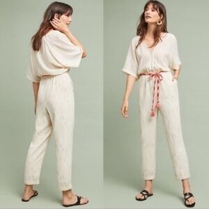 Anthropologie x Feather & Bone Soleil Belted Jumpsuit, Size Small